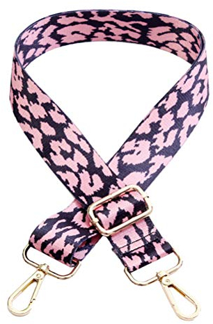 140CM Chic Wide Adjustable Bag Strap Contrast Color Leopard Print Straps for Bag Crossbody