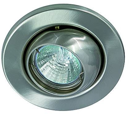 Einbaustrahler Kugel für MR16, IP20, Eisen gebürstet