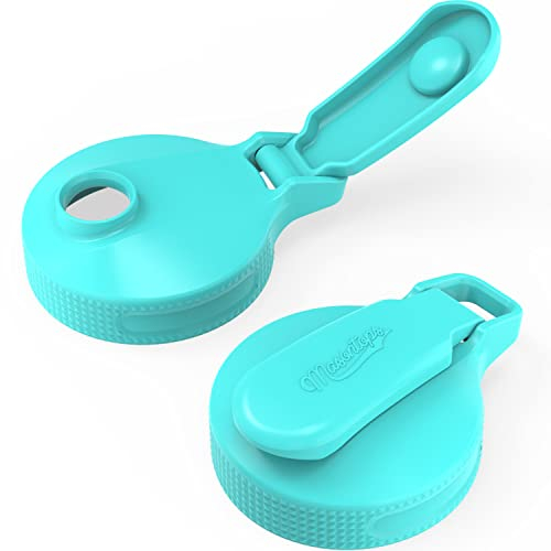 Masontops Multi Top – 2 Stück – kleine Öffnung Einmachglasdeckel mit Ausgießer und Klappdeckel – Trinken, Ausgießen, Aufbewahren und mehr – Glas nicht im Lieferumfang enthalten