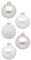 Inge Glas Weihnachtskugeln | Schöne Christbaumkugeln aus Glas | 20 Kugeln in Karton-Box | Christbaumschmuck Weihnachtsbaumschmuck Weihnachtsbaumkugeln (Just White | weiß Glanz/matt)