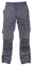Security Lines Men's Highland Multibolsillos Work Pants Pantalones de Seguridad con Cremallera YKK Pantalones elásticos tamaño de Cintura - 34 a 60 (Gris Acero/Negro, 58)