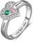 Glooraca Personalisierte Geburtssteine ​​Ring Damenringe mit 1-8 simulierten Geburtssteinen mit Namen 925 Sterling Silber Herz graviert Verlobungsversprechen Ehering Geschenk für Frauen