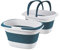 2 Pack 16L Large Collapsible Bucket with Handle for House Cleaning, Space Saving Outdoor Multiuse Foldable Water Pail for Camping, Fishing, RV