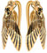 KOOBODY 1 Paar Gothic Ohrgewicht Aufhänger für gestreckte Ohren Heavy Punk Vintage Skeleton Dangle Gauge für Ohrenstöpsel Tunnel für Frauen Männer Gauge 6g 0g 9/16