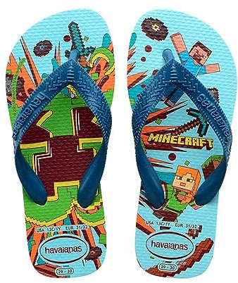 Havaianas Kids Minecraft White/Blue Comfy 29/30