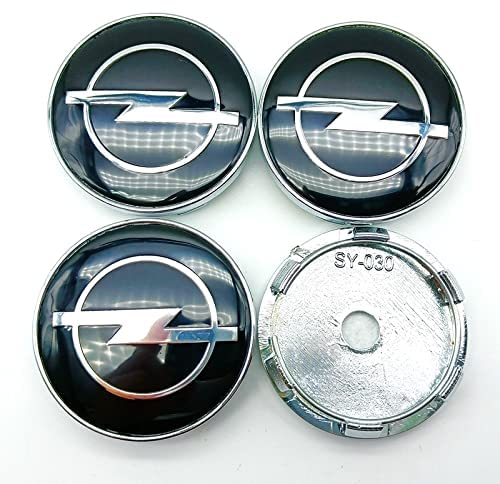 KOUNNENA 4 Stück Radnabenkappen Nabendeckel Felgendeckel Felgenkappen Radnabenabdeckung Radkappen 64mm für Opel Astra H G J Insignia Mokka Zafira Corsa