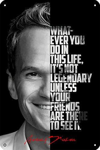 Neqivtly Barney Stinson TV Show Poster Zitate Blechschild Retro Vintage Metall Poster für Zuhause Bar Club Pub Cafe Wandkunst Dekor Geschenk 20,3 x 30,5 cm