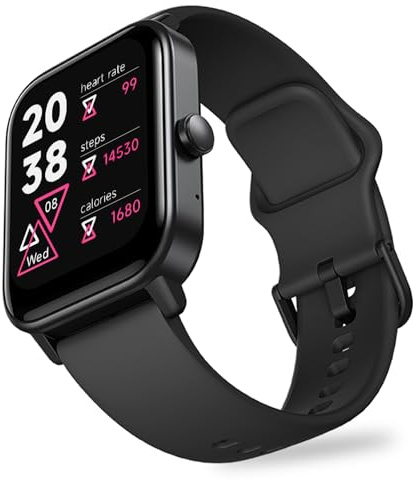 OCTANDRA Ignite VeryFit 4,6 cm Alexa integrierte Bluetooth Anrufannahme Smartwatch HR Herzfrequenz Blutsauerstoffsättigung Schlafmonitor Schrittzähler Fitness Tracker Uhren für Männer Frauen (IDW01