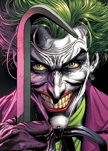 Displate Offiziell DC Comics MetallPoster Magnetische Befestigung Inklusive Lizenziert Bilder Hochwertiges Poster Batman Three Jokers - Joker with hook 45 cm x 32 cm