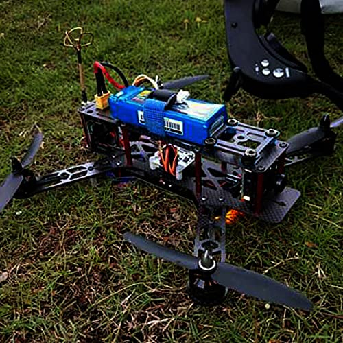 Drohnen-Rahmen-Set, Quadrocopter, FPV-Flugzeug-Rahmen-Set mit Carbon-Glasfaser-Struktur für QAV250 (Kohlefaser)