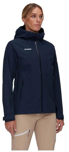 Mammut Alto Light HS Hooded Jacket Women | Outdoor Jacke für Damen, Wasserdicht, Atmungsaktiv | Marine, XL