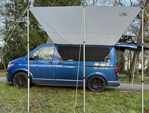 Wild Earth DELUX Sun Canopy Awning for VW Camper Van Motorhome RV 2.4m x 3m CREAM COLOUR
