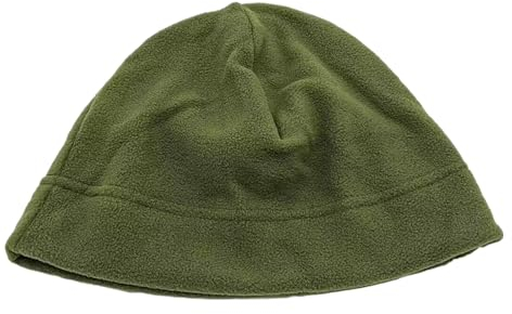 Tainrunse Warme Mütze für Herren, Winter, Unisex, Herbst, hohe Elastizität, einfarbig, elastisch, rutschfest, normale Passform, weich, winddicht, Hip-Hop-Polar-Fleece, armee-grün, Einheitsgröße
