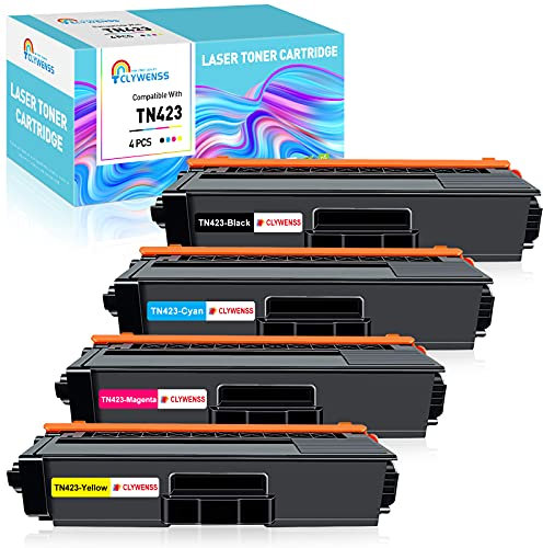 Clywenss TN423 Toner Set Kompatibel mit Brother TN-423 TN-421 TN421 Tonerkartuschen für MFC-L8690CDW HL-L8260CDW HL-L8360CDW MFC-L8900CDW DCP-L8410CDW DCP-L8410CDN, 4-Pack (Schwarz Cyan Gelb Magenta)