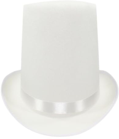 CASNO cappello cilindro, fedora vintage in cotone, tesa corta, cowboy western, versatile, trilby bianco per cena all'aperto abbigliamento casual