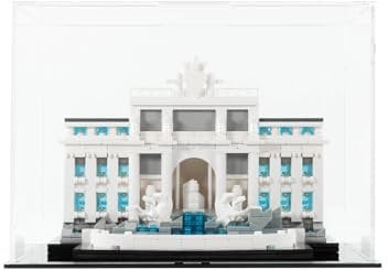 icuanuty Acrylic Display Case for LEGO 21020 Architecture Trevi Fountain Building, Dust Protected Storage and Organize Display Box for LEGO model, Size: 24x24x24 cm, Gift Idea for Adults