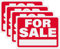 For Sale Schilder 30,5 x 22,9 cm, Kunststoffschilder für Gebrauchtwagen, Anhänger, Fahrzeug zum Verkauf, wasserdichter Kunststoff (4 Stück)