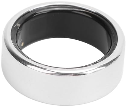 Generic Tragbarer Smart-Ring, Silberfarbener Smart-Ring aus Titanlegierung, Fitness-Tracker, Leicht, (Größe 9)