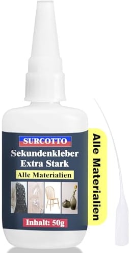 Colla istantanea da 50 g, supercolla extra forte, super forte per tutto, colla in plastica, colla per scarpe, utilizzabile da plastica, potenza, vetro, legno, pietra, metallo e molto altro ancora.