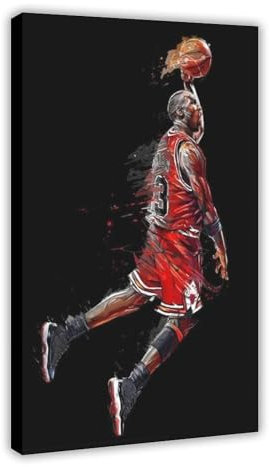 biegzc Poster su tela di Michael Jordan, decorazione per camera da letto, ufficio, camera da letto, regalo, 30 x 45 cm