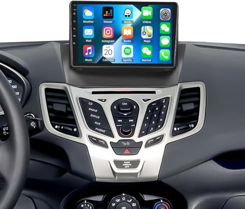 SIXWIN 1+32G Android 13 Radio Coche para Ford Fiesta 2009-2017 con Mirrorlink,9 Pulgadas Pantalla Táctil con Bluetooth/WiFi/GPS/FM/USB