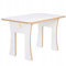 MISIOO Montessori Rechteckiger Kindertisch für Kinderzimmer Möbel – Abgerundete Kanten – Laminierte Oberfläche – Einfaches Design – Schmutzabweisend – Höhe 50 cm – Weiß – MDF – 80x50 cm