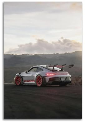 Rennwagen Sport Auto Poster 992 911 Gt3 Rs - Auto - Kunstdruck auf Leinwand - 40x60cm