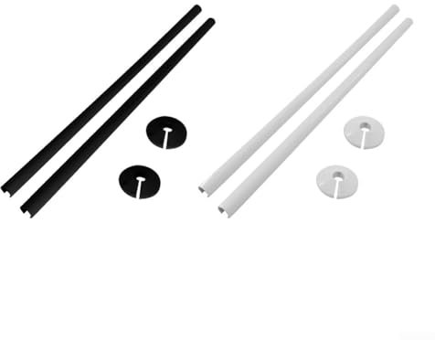 Sumsoctober Lot de 2 cache-tuyaux pour radiateur et colliers de tuyau, solution pour tuyaux décoratifs en cuivre et en plastique 15 x 500 mm et 15 mm (noir)