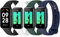 Yisica Correa Compatible con Xiaomi Smart Band 8 Active/Redmi Smart Band 2 Mujer Hombr, Pulsera de Repuesto de Silicona Suave para Xiaomi Smart Band 8 Active (Negro/Azul Oscuro/Verde Oscuro/Blanco)