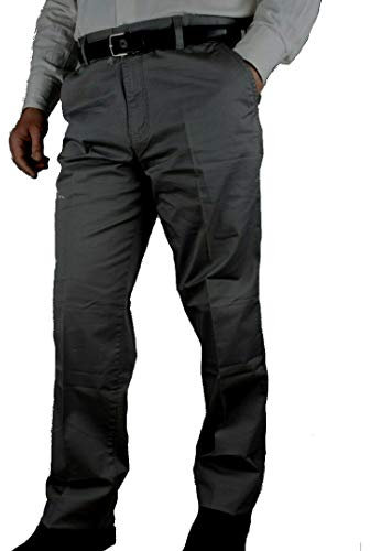 Pantalone Uomo Invernale Imbottito in Pile Elegante Classico Caldo Foderato 46-60 a Tasca America Vita Alta Nero (IT, Numero, 64, Regular, Regular, Grigio)
