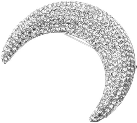 GAROZATION Strassbrosche Mond Form Kleidung Anstecknadel Brosche Für Schal Hut Ornament Schmuck Accessoire