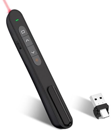 BCYPMYC Clicker for Powerpoint,328FT Wireless Presenter Remote PPT PowerPoint Clicker,2.4GHz Hyperlink Volume Presentation Clicker for Powerpoint Computer Laptop Mac