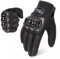 TEMET INT Guanti da Moto Estivi Traspiranti Touschscreen con Chiusura Regolabile, Guanti Moto per ATV BMX MTB Bicicletta, Motocross, Arrampicata e altri Sport All'Aperto (Nero, M)