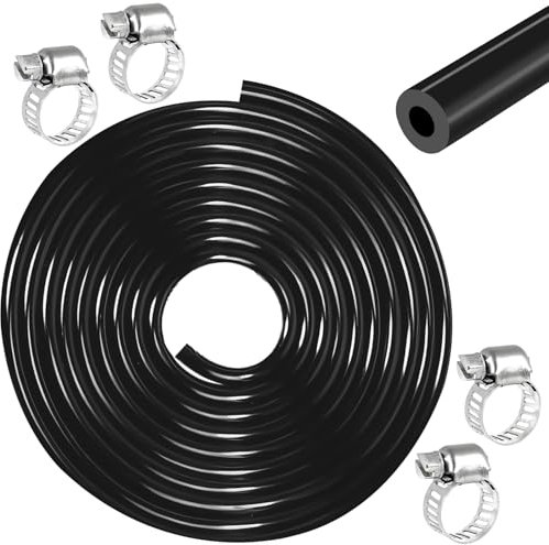 Tuyau d'aspiration en silicone flexible pour voiture 3 m, diamètre intérieur 3 mm, tuyau sous vide haute température, avec 2 pinces, diamètre intérieur : 3 mm, diamètre extérieur : 7 mm