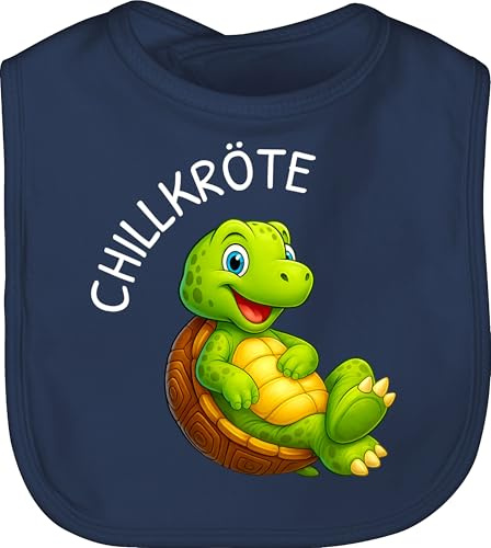 Shirtracer - Baby Lätzchen - Lustige Schildkröte Chillkröte Geschenk Chillen I Relax Geschenk Wortwitz