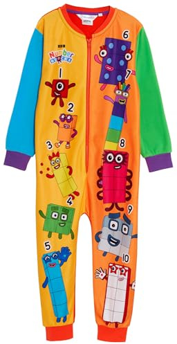 Numberblocks Kids Onesie All In One Girls Boys Pyjamas Kids Fleece Pjs Warm Loungewear