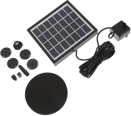 Levemolo Pompa Solare per Fontana Giardino Piccola Pompa Acqua per Piscina Esterno con Materiali Plastica e Acciaio Inossidabile Funzionamento Automatico e Ricarica Solare per Decorazioni