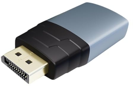EasyULT DP zu HDMI Adapter, 4K@60Hz DisplayPort auf HDMI Adapter mit Audioübertragung und maximale Auflösung, Anwendbar auf DisplayPort-Geräte und HDMI-Geräte Der Anschluss(Grau)