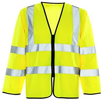 Supertouch 32643 Long Sleeved Hi Vis Zip Vest, Large, Yellow