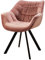 Invicta Interior Design Stuhl The Dutch Comfort Altrosa Samt Retro Stil mit Armlehnen