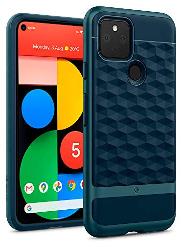 Caseology Parallax Hülle Kompatibel mit Google Pixel 5 - Aqua Green