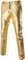 PARKLEES Nightclub-Hose für Herren in Metallic-Gold mit geradem Bein, gold, 36