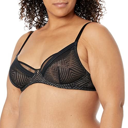 Freya Women's Tailored Underwire High Apex Bra Plunge, Black, 32F