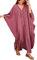 Bsubseach Women Casual Kaftan Batwing Sleeve Plus Size Swimsuit Cover Up Maxi Beach Dress Rose Red