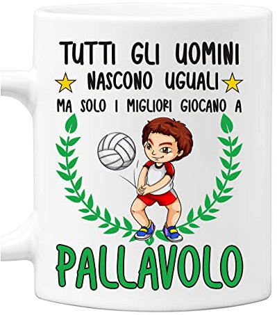 Incidiamo Tazza Pallavolo Volley Divertente Mestieri Sport Hobby Tutti Gli Uomini Nascono Uguali, ma Solo i Migliori giocano a pallavolo Tazza Mug divertenti