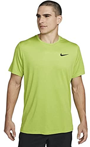 NIKE Men's Dri-Fit T-Shirt, Chlorophyll/Atomic Green/HTR/B, M