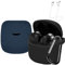 easyBee Funda [2 Pack] Compatible con JBL Tune 225TWS y JBL Tune 220TWS, Carcasa Protector de Silicona Líquida Ultrafina con 2 Mosquetón y Correa Anti-Perdida - Negro y Azul