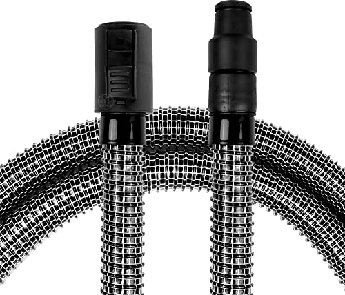 PRIMEBAG - Absaug-Set - Gewebeschlauch mit Klickverschluss kompatibel für WD 1 Compact Battery, WD 2, WD 2 Plus, WD 3, WD 4, WD 5, WD 6 P Premium UVM. Kärcher - Bestleistung beim Saugen (3 Meter)