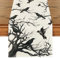 Artoid Mode Schwarz und Weiß Scherenschnitt Raben Baum Halloween Tischläufer, Herbst Küche Tisch Dekoration Drinnen Urlaub Party Dekor 40x140 cm