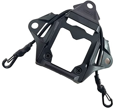 WLXW CNC Aluminiumlegierung Modulares Bungee Shroud MBS Nachtsichtgerät NVG Halterung Taktisches Fast Helmzubehör Sportschutz,Schwarz